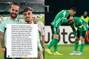 伊斯科鼓励视力障碍的贝蒂斯球迷:你对待逆境的方式对我帮助很大