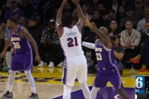 先发制人！恩比德中投还有 5中4独得10分战平湖人全队