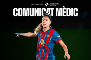 巴萨女足官方：阿莱桑德里右膝前十字韧带断裂，未来几天接受手术