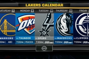 湖人8连主首战告捷！后续面对勇士雷霆马刺独行侠快船绿军魔术