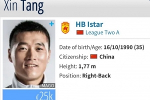 德转：35岁后卫唐鑫离开成都蓉城，自由身加盟湖北青年星