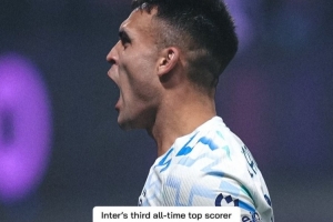 已是传奇！劳塔罗为国米各项赛事打进171球，跻身队史射手榜第三