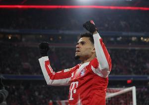 迪亚斯本赛季德甲联赛独造22球，超过萨拉赫与加克波之和17球